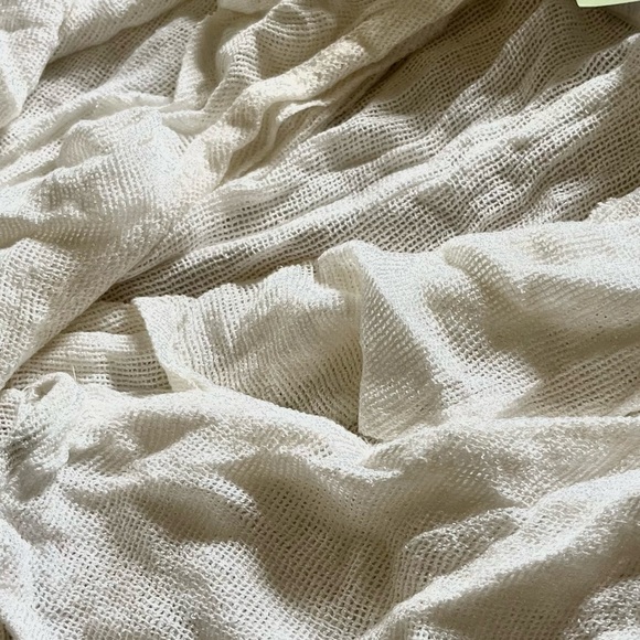 Sybil Vintage White Tweed-Knit Ruffled Maxi Dress - Picture 9 of 10